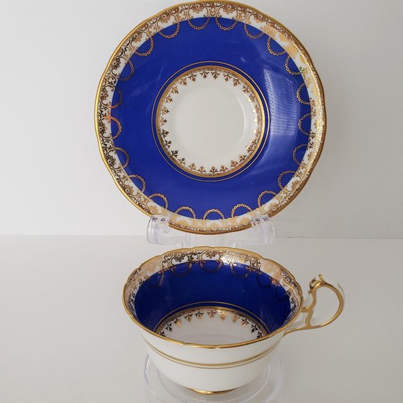 Royal Stafford Other - Vintage Royal Stafford Blue/Gold Cup & Saucer